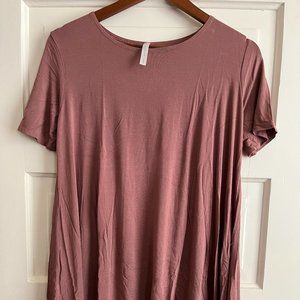 Women's Loose Trapeze Dress Shortsleeve, small